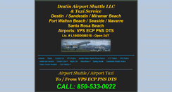 Desktop Screenshot of destinairportshuttleandtaxi.com