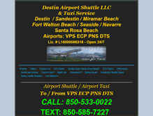Tablet Screenshot of destinairportshuttleandtaxi.com